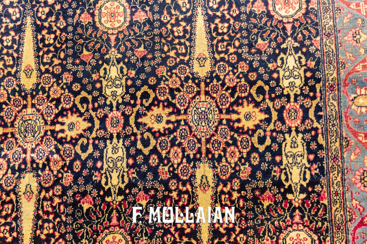 All-over Hand knotted Antique Tehran Persian Rug n°:60718056